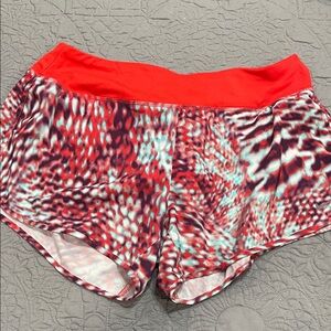 Nike bright orange-red and blue Shorts L